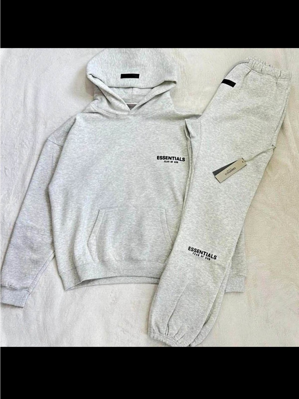 Essentials Light Heather Gray Hoodie & Joggers Set